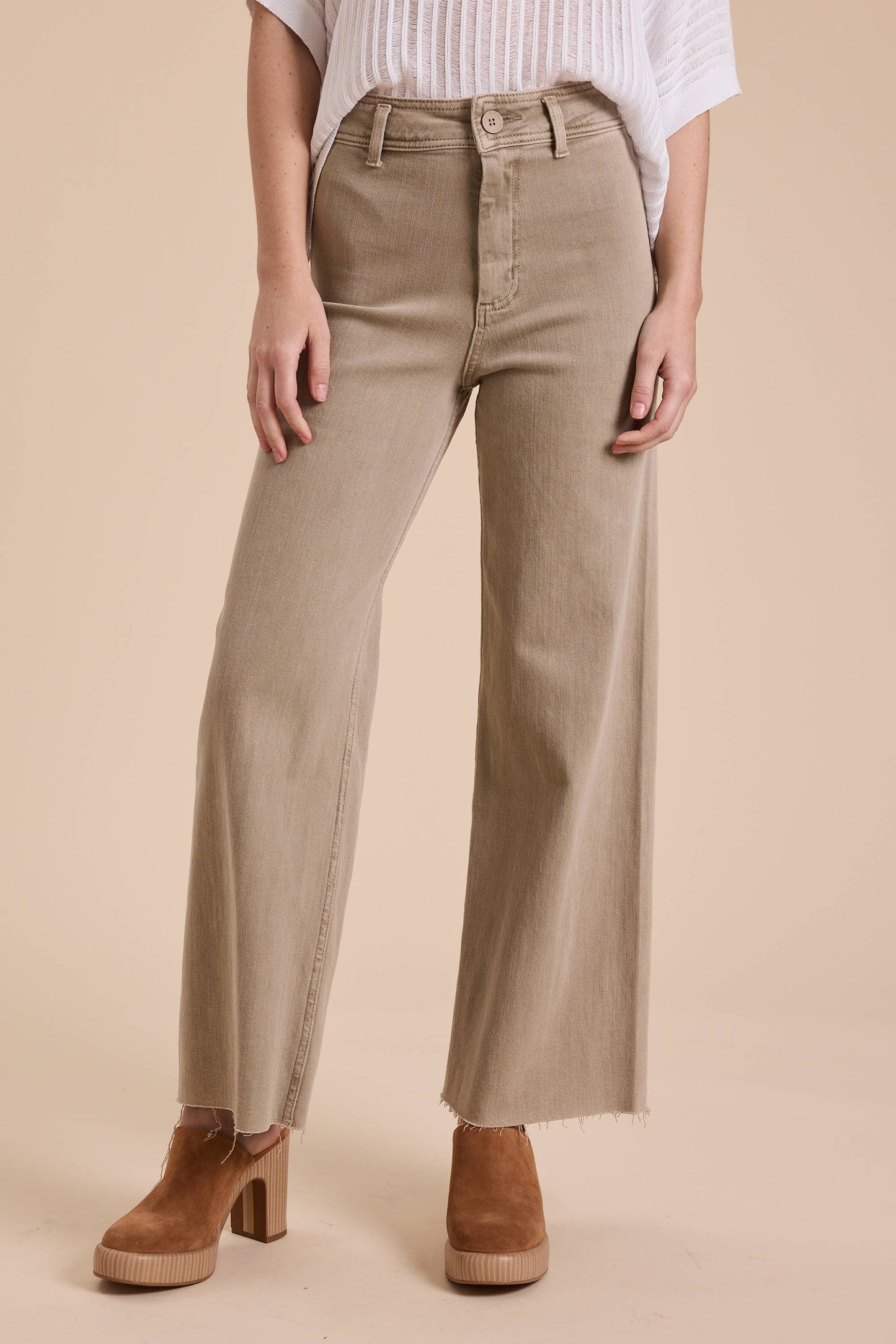 Straight Wide Leg Denim Jeans