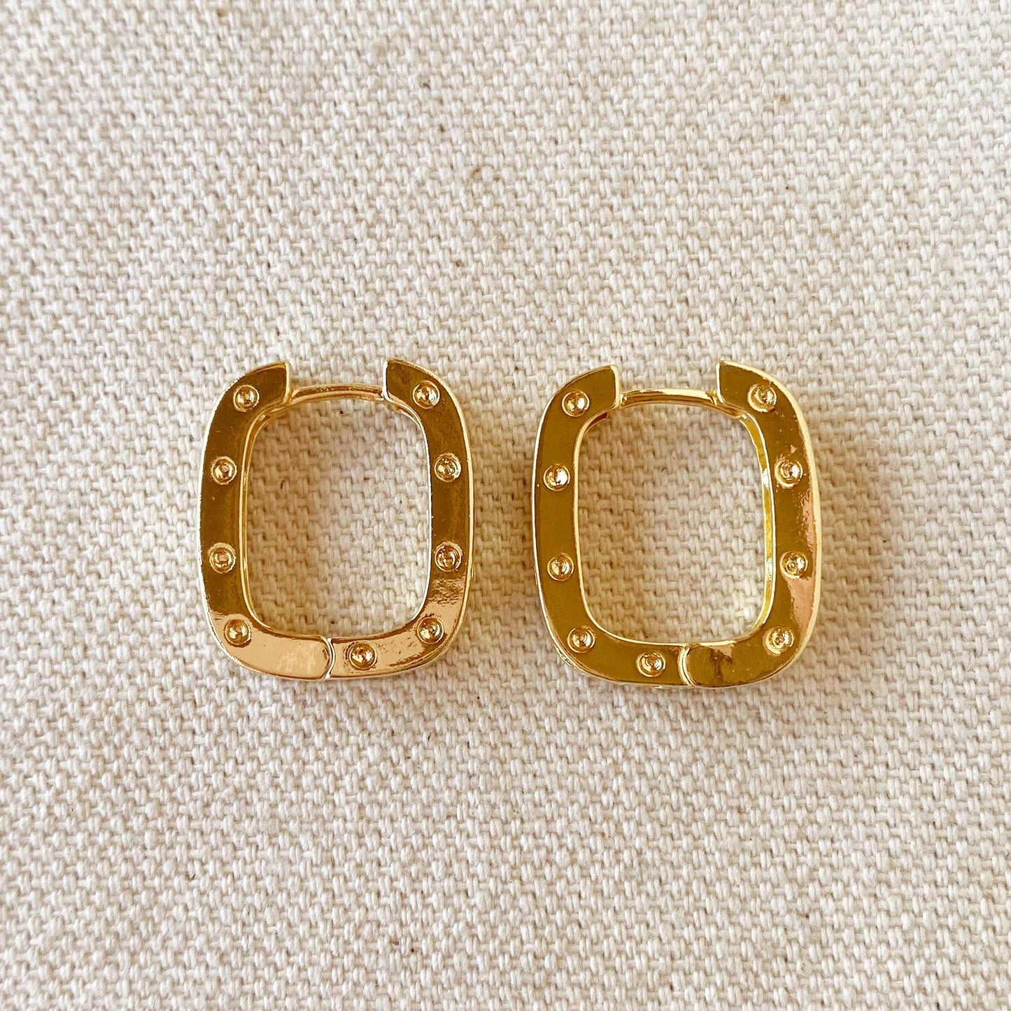 Rectangular Clicker Hoop Earrings