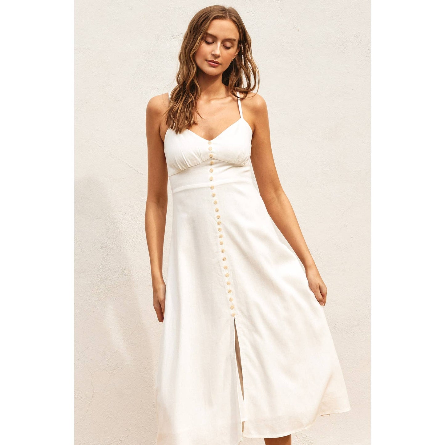 Button Front Maxi Dress