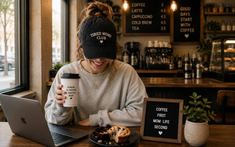 Tired Moms Club Washed Vintage Hat