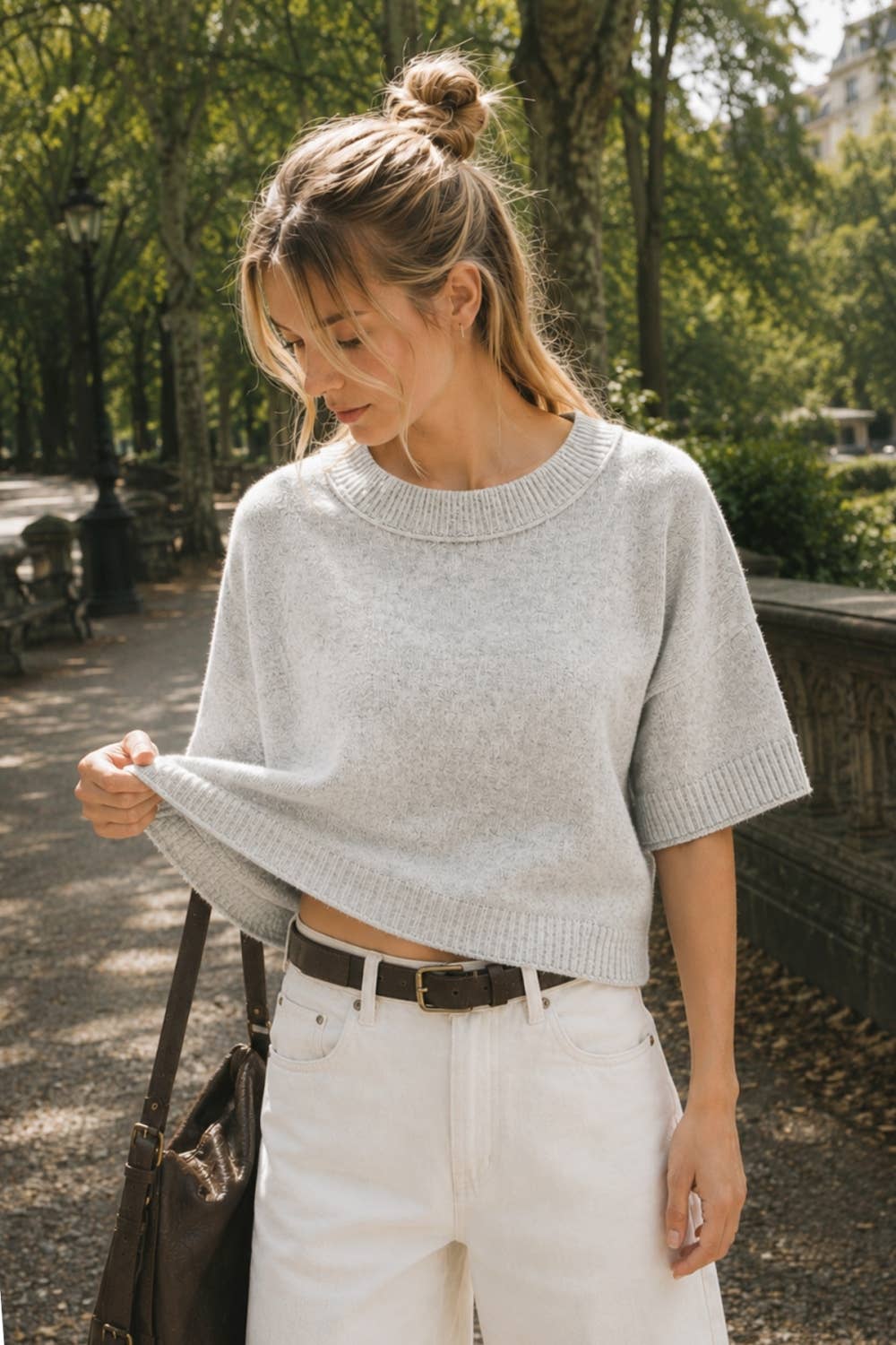 Feather Soft Short Sleeve Knit Sweater