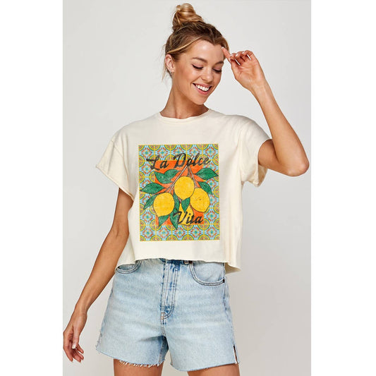 LA DOLCE VITA Graphic Top