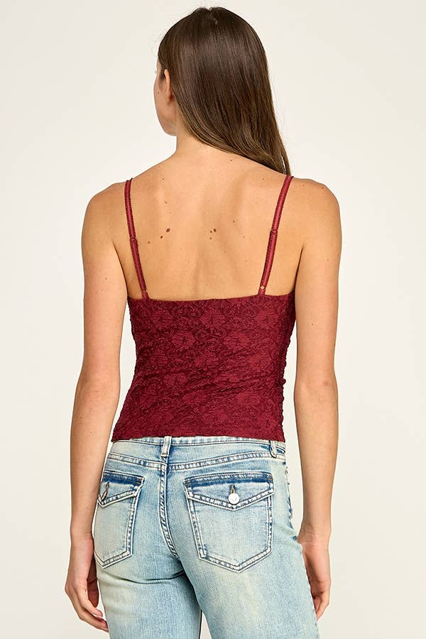 LACE DRAPED CAMI TOP