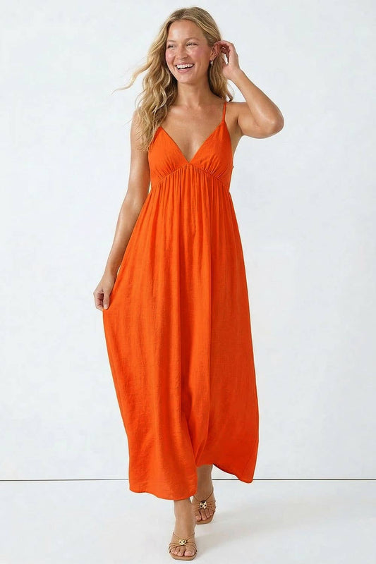 Open Back Maxi Dress