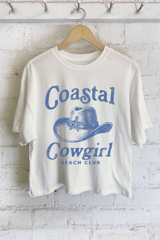 Coastal Cowgirl Graphic Long Crop Tee