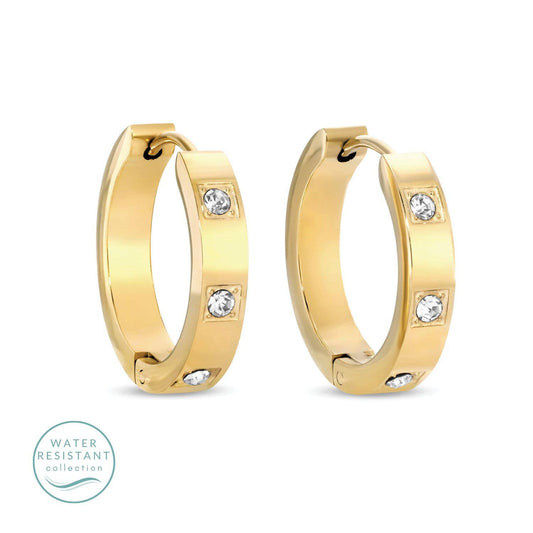 Gold CZ Huggies