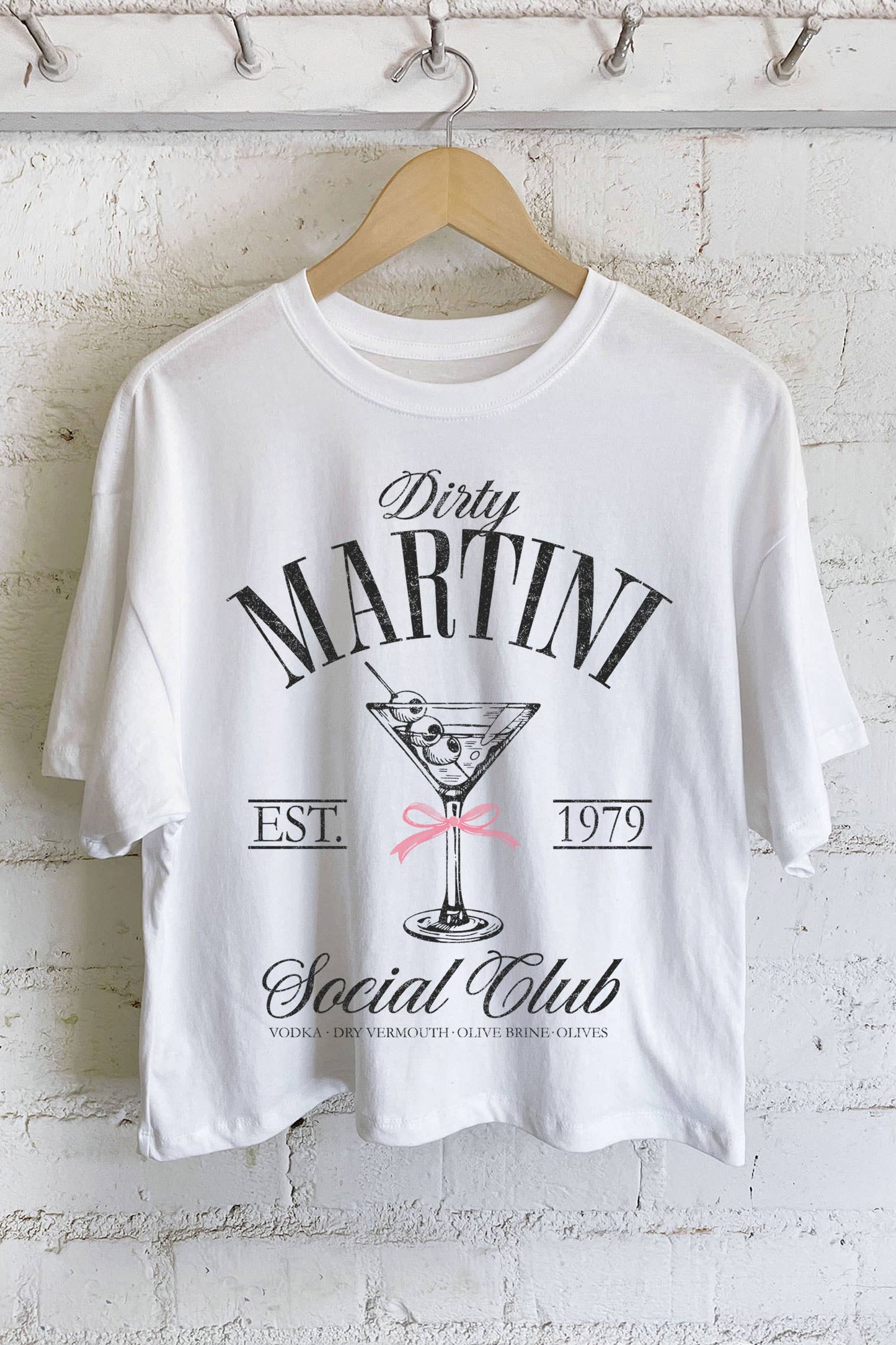 Martini Social Club Graphic Long Crop Tee
