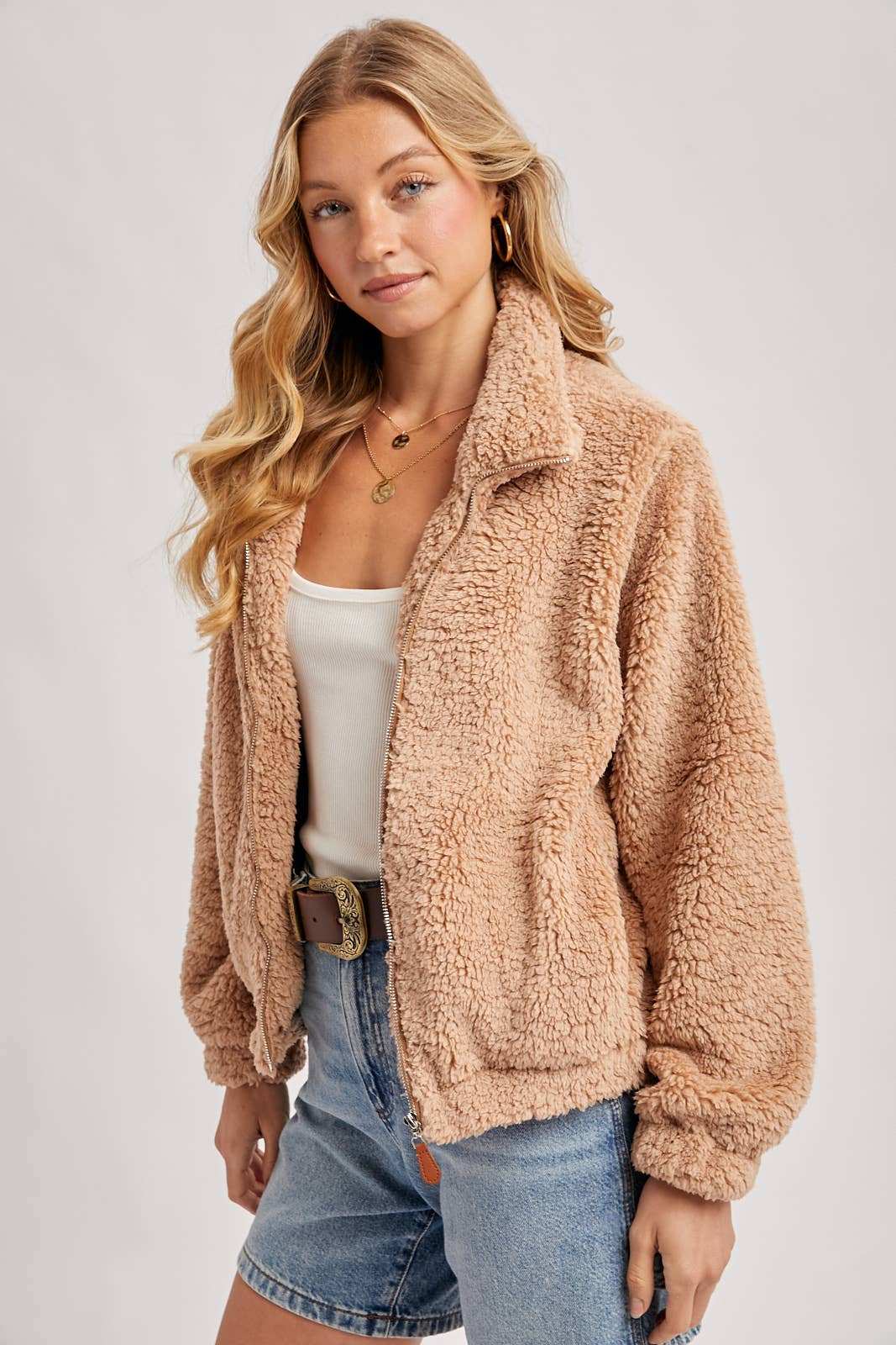 Zip Up Sherpa Jacket
