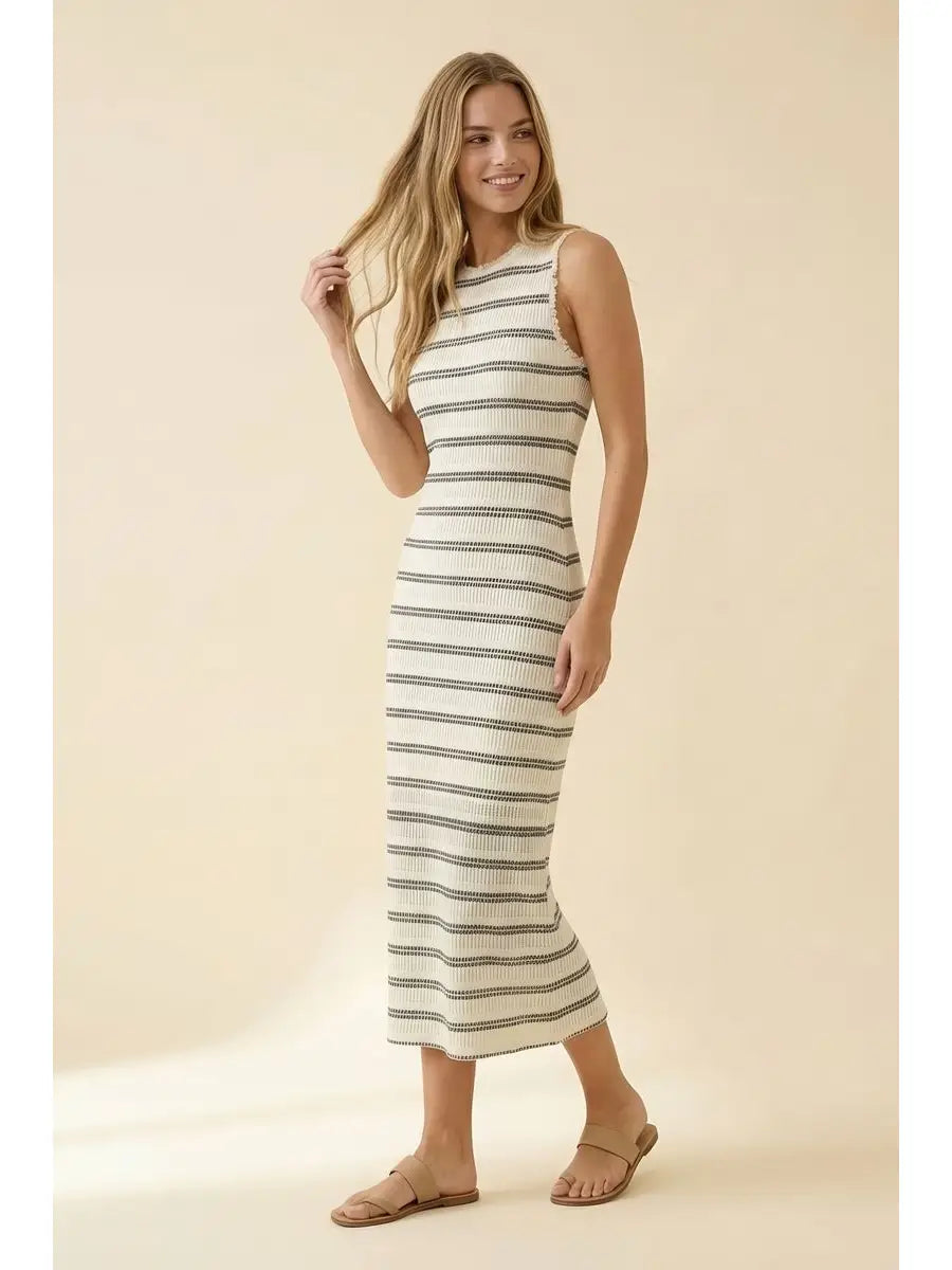 Striped Midi Dress